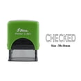 thumbnail image 1 of eloria-décor Checked Black Ink Self Inking Rubber Stamp Office & Commercial Use Office Stationary, DESIGN01, 1 of 2