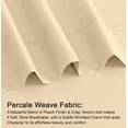thumbnail image 3 of RUVANTI 100% Cotton Sheets – Twin XL Size Percale Bedding, Cooling & Breathable, Durable with a Crisp, Soft & Comfortable Feel, 16" Deep Pocket, 3-Piece Set, Beige, 3 of 6