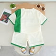 thumbnail image 4 of GXWEA 18 Months Boy Clothes Toddler Boy Sets Toddler Baby Boy Summer Clothes T Shirt Elastic Waist Pockets Shorts Set 2 Piece Outfit White 18-24 Months, 4 of 9