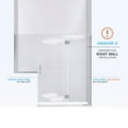 thumbnail image 6 of Dreamline D3232434R-09 Unidoor-X 72" High X 71-1/2" Wide Hinged Frameless Shower Door -, 6 of 12