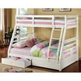 thumbnail image 2 of Bowery Hill Transitional Solid Wood Twin Over Full Bunk Bed in White, 2 of 5