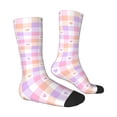 thumbnail image 3 of Junzan Heart Buffalo Plaid Mens Funny Socks For Men Women Colorful Fun Novelty Crew Patterned Socks, 3 of 9