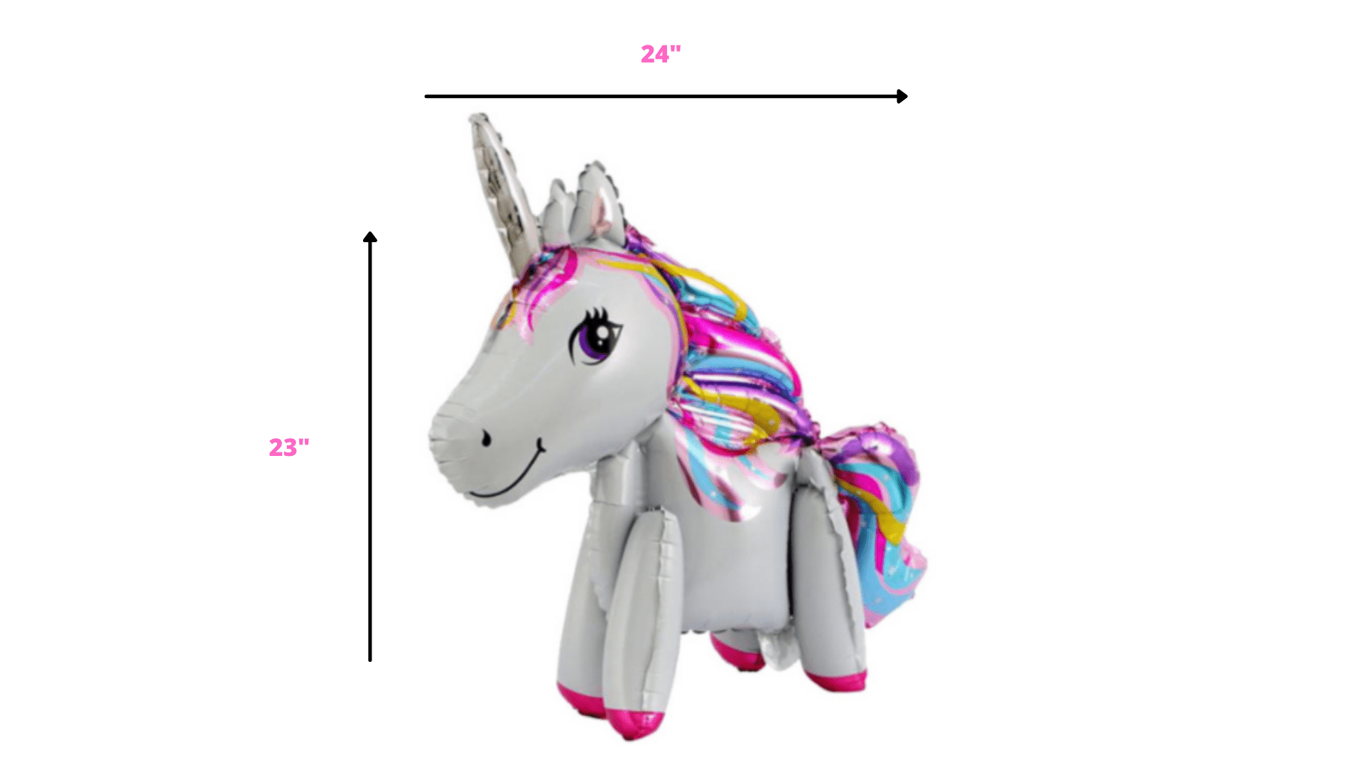 Unicorn Balloon Set 7 PC. JUMBO 3D Birthday Unicorn Balloons