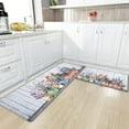 thumbnail image 2 of Farmhouse Kitchen Mats for Floor 2 Piece, Spring Watercolor Floral Kitchen Rugs Set, Cushioned Anti Fatigue Mats for Kitchen Floor Mat, Kitchen Rug and Mats Non Skid Waterproof, 2 of 6