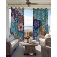 thumbnail image 6 of Vintage Boho Floral Kitchen Curtains Colorful Vintage Flowers Abstract Art Cafe Short Curtains for Bathroom Blackout Window Curtain Small Window Treatment Drapes for Bedroom Living Room 42"x45"x2, 6 of 9