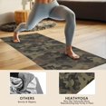 thumbnail image 4 of Brown Green Camo Classic Pattern Hot Yoga Mat Towel Non Slip for Hot Yoga - Quick-Drying Yoga Mat Cover with 4 Corner Pockets with Travel Bag - Hot Yoga Towel Non Slip 70"x26", 4 of 6