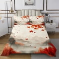 thumbnail image 1 of Fall Twin Quilt Set Watercolor Ink Painting Coverlet Set,Japanese Style Bedspread Set,Hand Drawn Mountain Print Quilted Coverlet for Woman Men Bedroom, 1 of 5