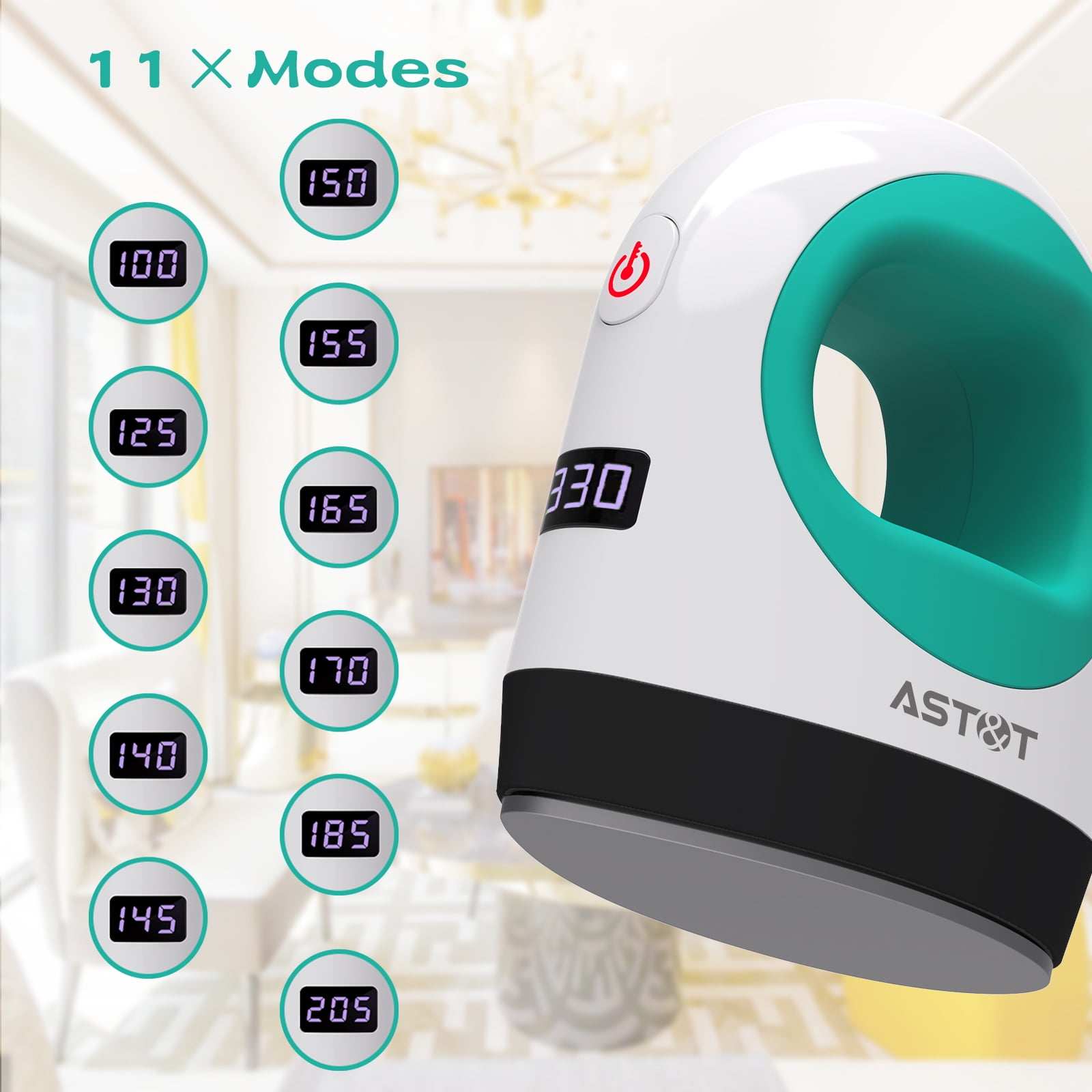 AST&T Mini Heat Press Machine Green, Portable Digital Iron for Shoes, Hats, T Shirts, HTV Vinyl and Small DIY Projects