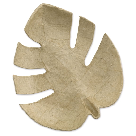 DecoPatch Paper Mache Tray - Tropical Leaf, 7" x 6" x 1"