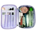thumbnail image 3 of Makeup Bag Cosmetic Bag Organizer 2PACK Small Makeup Pouch for Purse for Women Girls Gift (Purple + Leopard), 3 of 10
