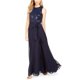 thumbnail image 1 of Vestido de mujer con lentejuelas Calvin Klein azul marino 14 Gown, 1 of 1