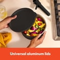thumbnail image 6 of Bella 8 Piece Removable Handle Cookware Set, Fits-anywhere™ Kitchenware at EverGood™ Ceramic Nonstick Coating, Dishwasher & Oven Safe, All Stovetops Compatible, Glass Lids with Silicone Rims, Black, 6 of 7