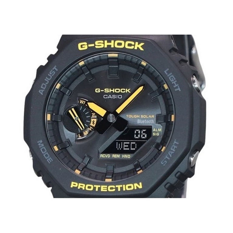 Casio G-Shock Caution Yellow Mobile Link Analog Digital Resin