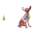 thumbnail image 1 of Calabaza de latón y estatua de perro colorido, adorno Feng Shui, figura coleccionable de cachorro multicolor para decoración del Festival de Primavera, 1 of 8