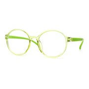 Child Size Round Thin Plastic 100% Blue Light Flitering Computer Glasses Green