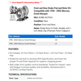 thumbnail image 2 of Front and Rear Brake Pad and Rotor Kit - Compatible with 1998 - 2002 Mercury Grand Marquis 1999 2000 2001, 2 of 2