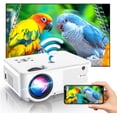 thumbnail image 1 of Bomaker 2021 NEWEST 1080P HD Mini Projector, 200 ANSI Lumen, WIFI Outdoor Projector, LED Portable Wireless, 1 of 4