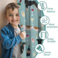 thumbnail image 3 of Blackout Kids Curtains,Dogs with Wine and Glasses Childrens Insulated Curtains Set Of 2,Bedroom Essentials,Toddler Room Decor 42x54in(106x137cm), 3 of 4