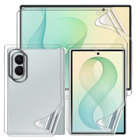 ZYQEEE 2 Sets Screen Protector for Samsung Galaxy Z Fold 8, Front Flim Back Flim Full Coverage for Galaxy Z Fold8, HD Clear Scratch Resistant, Premium Folding