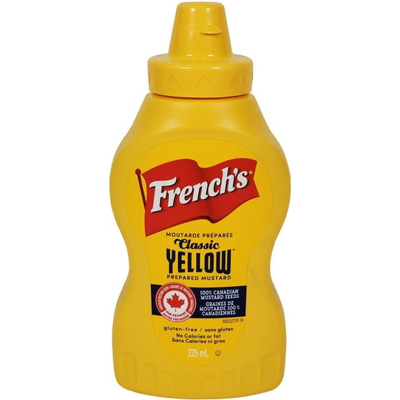 French's - Mustard Squeeze - Pack of 12 - 225ml - Classic Flavor for Hot Dogs, Burgers, and More (12ct