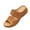 Brown, variant on Womens Low Wedge Sandals Shoes Comfortable Platform Slides Summer Beach Dressy Slipper Outdoor White 6