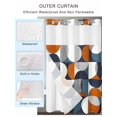 thumbnail image 2 of No Hook Contemporary Orange, Shower Curtain with Snap in Liner Set, Middle Century Abstract Geomrtry Waterproof Fabric Bathroom Curtains with See Through Top Window, Hotel Style Modern 66 x 72 Inch, 2 of 7