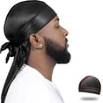 thumbnail image 1 of Durag ForceWave Silky 360 Wave para hombre y mujer, color negro, 1 of 7