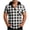 Black, variant on Agkizg Short Sleeve Hooded Plaid Shirt Half Button Front with Pocket Pullover Top (Men's)
