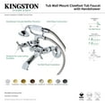 thumbnail image 2 of Kingston Brass Wall-Mount Clawfoot Tub Faucets With Brushed Brass KS285SB, 2 of 7