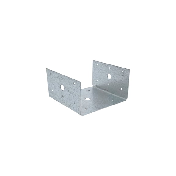 Simpson Strong-Tie Steel Half Base Bracket - ZMax 18 Ga. - 5.5 in. H x 5.5 in. W — Standard Mounting Hardware, Drop-In Replacement