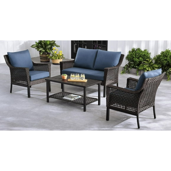 Ensemble causerie 4 pièces pour patio Belmont HOMETRENDS
