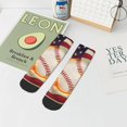 thumbnail image 7 of Fuzoiu Baseball Ball With Flag Print Adult Socks, Crew Moisture-wicking Socks, Unisex Cushion Crew Socks,Casual Sports Ankle Socks, 7 of 7