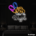 thumbnail image 2 of Craftnamesign What The Waffle Neon Signs,Waffle Shop LED Sign,Bakery Decor, 2 of 4
