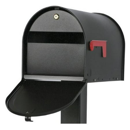 Solar Group SM16KB01 Black Locking Post Mount Rural Mailbox