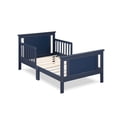 thumbnail image 3 of Olive & Opie Connelly Wood Reversible Panel Toddler Bed in Midnight Blue/Vintage Walnut, 3 of 9
