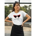 thumbnail image 2 of Retro Red Heart Sunglasses T-Shirt Women -Image by Shutterstock, Female 3X-Large, 2 of 4