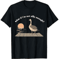 thumbnail image 2 of What If I'm Not Silly Enough Funny Goose T-Shirt, Silly Goose Humor Graphic Tee, Black Cotton Short Sleeve, 2 of 7