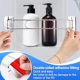 thumbnail image 5 of 2 Pack RV Shower Corner Storage Bar - 7.9~13.4in Adjustable Rust Proof Stainless Steel Bathroom Shelves Organization Rod for Camper Travel Trailer Inside Bath Accessories Silver Silver, 5 of 5