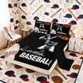 thumbnail image 2 of Erosebridal I Love Baseball Full Size Sheets, Sport Bed Sheets for Men and Boys, 4 Pieces, 1 Flat Sheet, 1 Fitted Sheet and 2 Pillowcases, 2 of 6