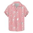 thumbnail image 5 of Yaoyar Mens Colorful Floral Hawaiian Short Sleeve Button Down Casual Top Bloom Design Turn Down Collar Style Short Sleeve Shirt, 5 of 6