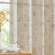 thumbnail image 1 of Cortinas de lino estampadas floral Jinchan 160x160 cm para sala de estar Taupe, 1 of 9