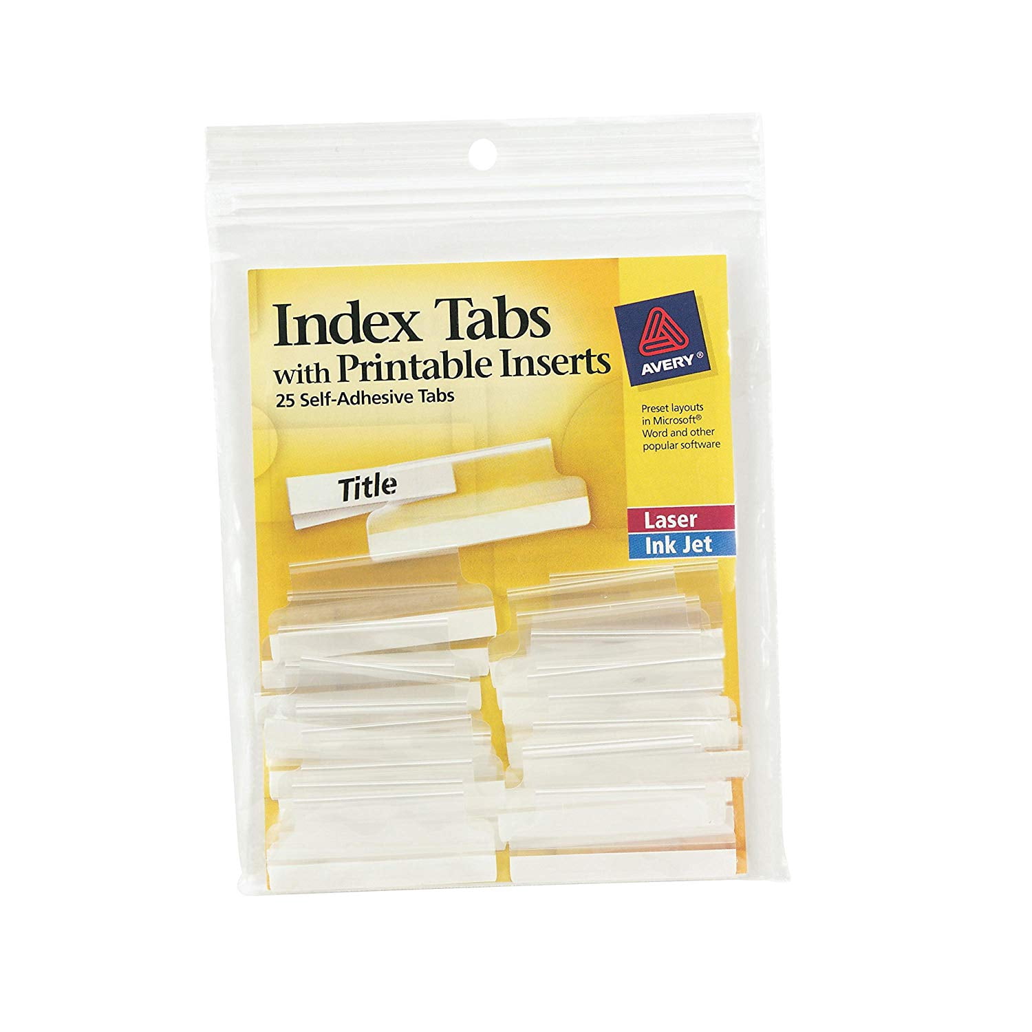 Index Tabs With Printable Inserts 1 5 Inch 25 Tabs 1 Set 16230