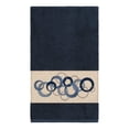 thumbnail image 3 of Authentic Hotel and Spa  Turkish Cotton Circles Embroidered Midnight Blue 4-piece Towel Set, 3 of 5