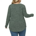 thumbnail image 2 of NISVIYA Womens Plus Size Tops Casual Henley V Neck Shirts Trendy Long Sleeve Pullover Basic 2025 Ribbed Knit Sweaters, 2 of 3