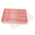 thumbnail image 1 of Bandeja para anillos y pendientes con tapa transparente Rosado, 1 of 9