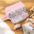 Large Capacity Pen Pencil Case with 4 Compartments, MultiSlot Pencil