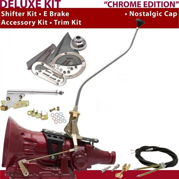 American Shifter PG Shifter Kit Chrome 23 in. Swan E Brake Cable Trim Kit for DF17E