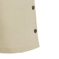 thumbnail image 6 of vdgthytj Mens Shorts Casual Lightweight Side Buttons Elastic Waist Drawstring Cotton Linen Beach Vacation Shorts with Pockets, 6 of 6