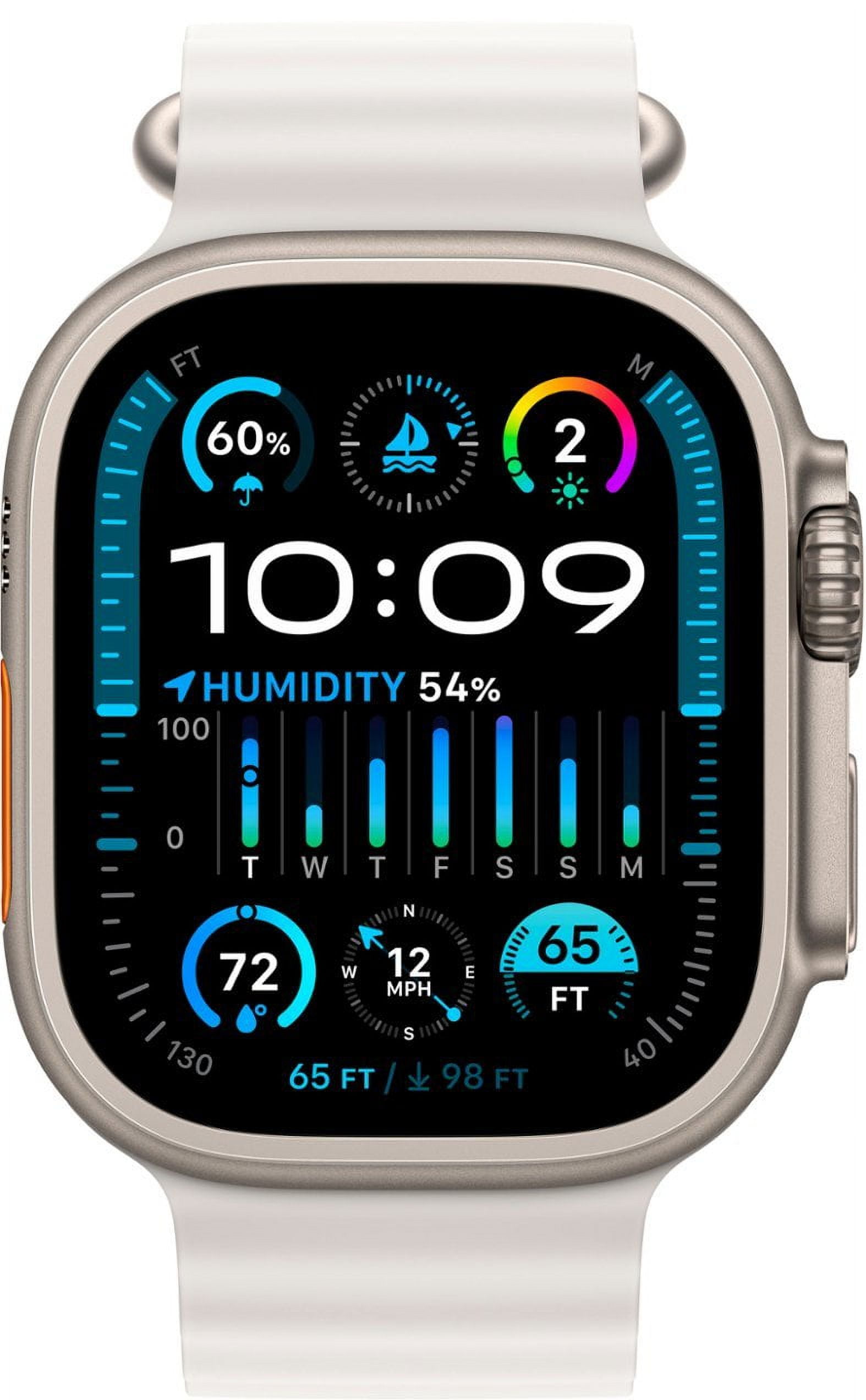 Discover the Apple Watch Ultra 2, a robust smartwatch designed for extreme situations, workouts, and adventures. This model features a lightweight 49mm titanium case and an exceptionally bright display, ensuring optimal visibility in any environment. With GPS + Cellular capabilities, you can stay connected and navigate with precision. The watch offers an impressive 36-hour battery life, supporting extended use throughout your day. Its advanced features and durable construction make it an ideal companion for active lifestyles, providing efficiency and precision for all your needs.