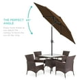 thumbnail image 3 of Best Choice Products 7.5ft Heavy-Duty Outdoor Market Patio Umbrella w/ Push Button Tilt, Easy Crank- Brown, 3 of 8